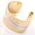 Polished Gold Plated Asymmetrical Wide Cuff Bracelet