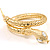 Gold Mesmerized Fashion Snake Bangle Bracelet