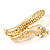 Gold Mesmerized Fashion Snake Bangle Bracelet - view 2