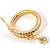 Gold Mesmerized Fashion Snake Bangle Bracelet - view 3