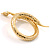 Gold Mesmerized Fashion Snake Bangle Bracelet - view 4