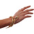 Gold Mesmerized Fashion Snake Bangle Bracelet - view 5
