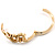 Gold Snake Fashion Bangle Bracelet - view 3