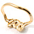 Gold Snake Fashion Bangle Bracelet - view 4