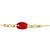 Red Large Oval Cut Crystal Fashion Bracelet - view 3