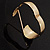 Antique Gold Hinged Leaf Costume Bangle Bracelet - view 6