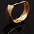 Yellow Gold Faceted Hinged Metal Fashion Bangle - view 6
