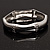 Silver Clear Crystal Hinged Fashion Bangle Bracelet - view 2