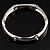 Silver Clear Crystal Hinged Fashion Bangle Bracelet - view 3