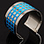 Light Blue Dotted Metal Cuff Bangle - view 4