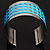 Light Blue Dotted Metal Cuff Bangle - view 5