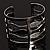 Gorgeous Silver Toned Modernistic Art Deco Cuff Bracelet  - view 3