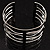 Gorgeous Silver Toned Modernistic Art Deco Cuff Bracelet  - view 7