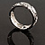 Boho Rose Metall Hinged Silver Bangle - view 4