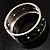 Olive Crystal Wide Hinged Enamelled Costume Bangle - view 3