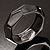Black Shiny Faceted Hinged Fashion Bangle - view 2