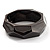 Black Shiny Faceted Hinged Fashion Bangle - view 5