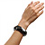 Black Shiny Faceted Hinged Fashion Bangle - view 7