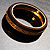 Wooden Fashion Bangle With Gold Embossed Trim - view 3