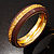Wooden Fashion Bangle With Gold Embossed Trim