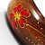 Brown Wood Floral Cuff Bangle - view 4