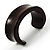 Brown Wood Concave Bangle Bracelet - view 3