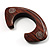 Wood Steel Stainless Inlay Edge Cuff Bangle - view 3