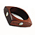 Square Wood  Bangle With Shell Inlay Circles (Brown & Light Cream) - view 4