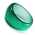 Oversized Pearlescent Grass Green Resin Bangle - view 3