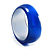 Oversized Pearlescent Navy Blue Resin Bangle - view 4