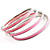 Pink Thin Enamel Metal Bangle - view 2