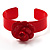 Red Plastic Rose Bangle - view 2