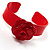 Red Plastic Rose Bangle - view 3