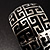 Rhodium Plated Maze Pattern Wide Hinged Bangle (Silver&Black) - view 7