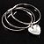 Silver-Tone Crystal Heart Set Of 3 Bangles - view 6
