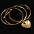 Gold-Tone Crystal Heart Set Of 3 Bangles - view 6