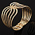 Gorgeous Gold Toned Modernistic Art Deco Bangle - view 4