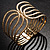 Gorgeous Gold Toned Modernistic Art Deco Bangle - view 5
