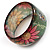 Floral Glittering Resin Bangle - view 8