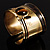 Gold Tiger's Eye Wide Ethnic Cuff Bangle - view 13