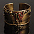 Wide Brass Ornate Ethnic Cuff Bangle - view 12