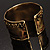 Wide Brass Ornate Ethnic Cuff Bangle - view 13