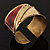 Two-Tone Diagonal Wide Ethnic Cuff (Antique Gold&Red) - view 12