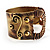 Brass Wires, Dots & Treble Clef Ethnic Cuff Bangle - view 7