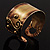 Brass Wires, Dots & Treble Clef Ethnic Cuff Bangle - view 12