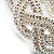 Rhodium Plated Wide Braided Fashion Bangle Bracelet - view 7