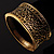 Antique Gold Ornate Textured Design Bangle - view 7