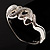 Silver Tone Snake Fashion Bangle Bracelet - view 2