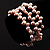 3 Strand Lilac Freshwater Pearl Wrap Bangle Bracelet (6mm) - view 6