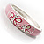 Pink Enamel Hinged Butterfly Bangle - view 9